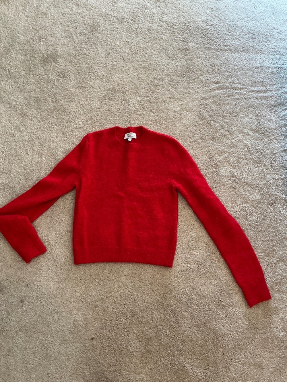 Red sweater Paris atelier